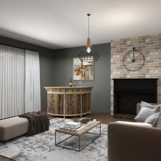 Rustic Wood Bar Brown - Olivia & May image {18}