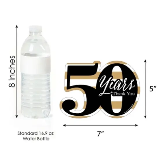 Big Dot of Happiness We Still Do - 50th Wedding Anniversary - Shaped Thank You Cards - Anniversary Party Thank You Cards with Envelopes - Set of 12 image {4}