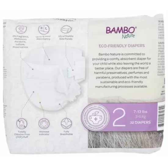 Bambo Nature Diapers Size 2 - Case of 6/32 ct image {2}
