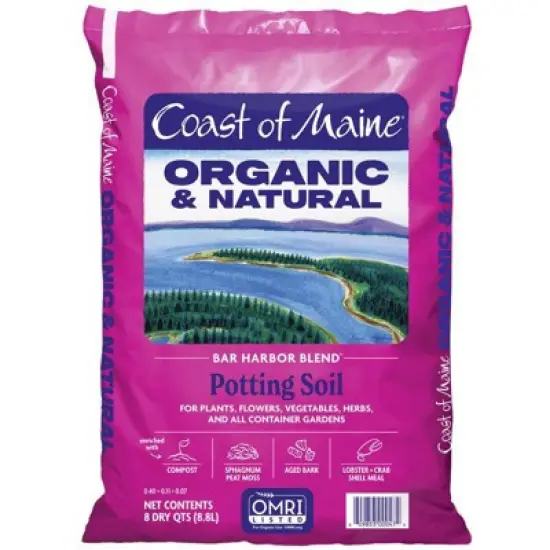 Coast of Maine Bar Harbor Blend Organic Flower and Plant Potting Soil 8 qt image {1}