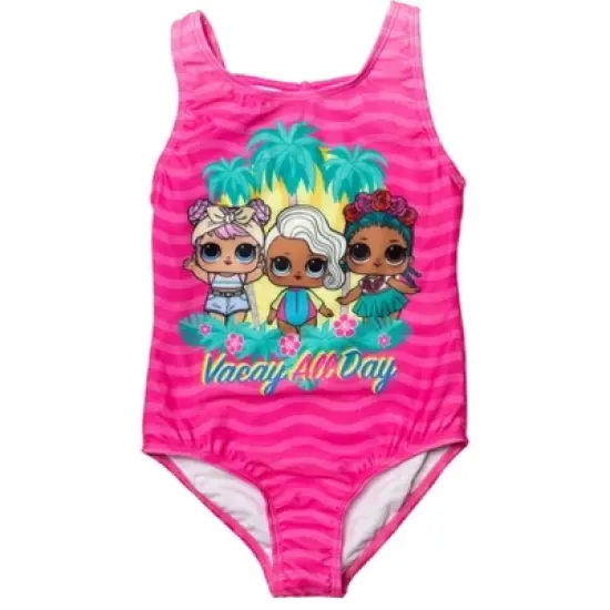L.O.L. Surprise! Dawn Coconut Q.T. Surfer Babe Girls One Piece Bathing Suit Little Kid to Big Kid image {9}
