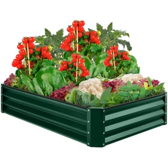 Best Choice Products 6x3x1ft Outdoor Metal Raised Garden Bed for Vegetables, Flowers, Herbs, Plants image {10}