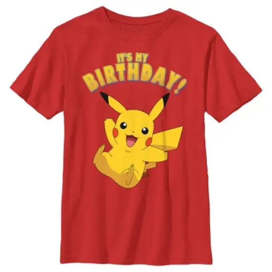 Boy's Pokemon Pikachu It's My Birthday T-Shirt image {3}