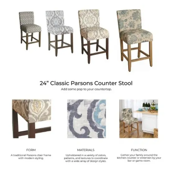 24" Finley Counter Height Barstool - HomePop image {10}