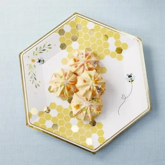 Kate Aspen Sweet as Can Bee 9 in. Premium Paper Plates (Set of 32) | 28556NA image {2}