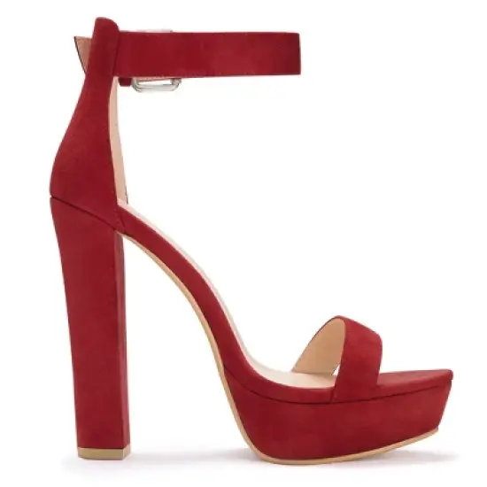 Allegra K Women's Platform High Heel Ankle Strap Chunky Heels Sandals image {5}