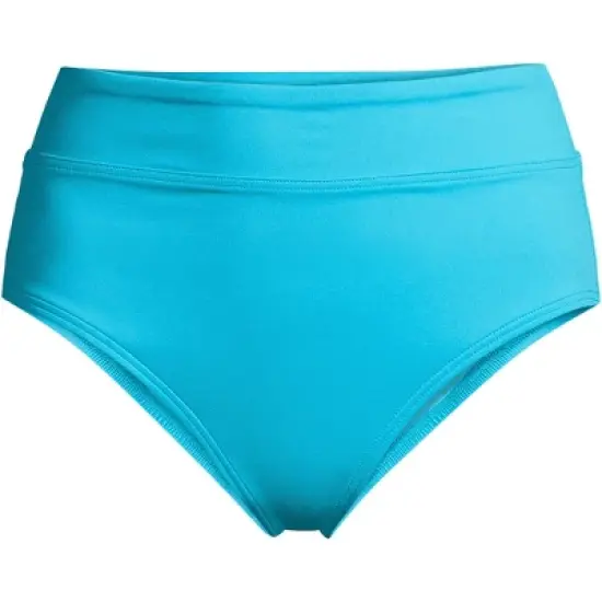 Lands' End Women's Tummy Control High Waisted Bikini Bottoms image {8}