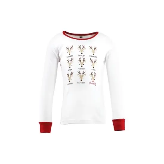 Hudson Baby Infant and Toddler Cotton Pajama Set, Santas Reindeer image {2}