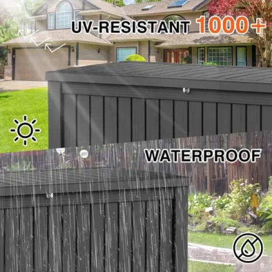 Chic Crate-150-Gal Water Resistant Resin Lockable Deck Box image {4}