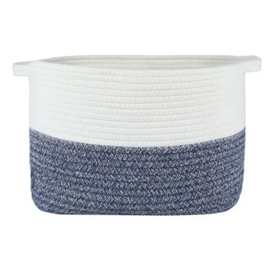 Midlee Two Tone Rope Dog Toy Storage Basket image {4}