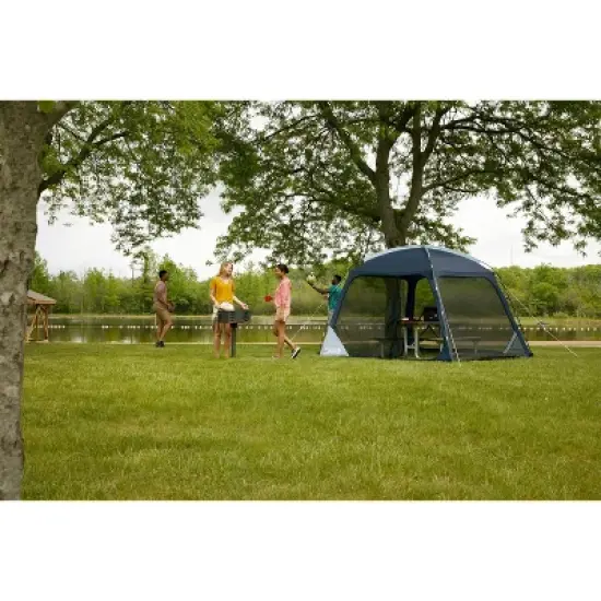 Coleman 10'x10' Skyshade Screendome Shelter - Blue Lights image {10}