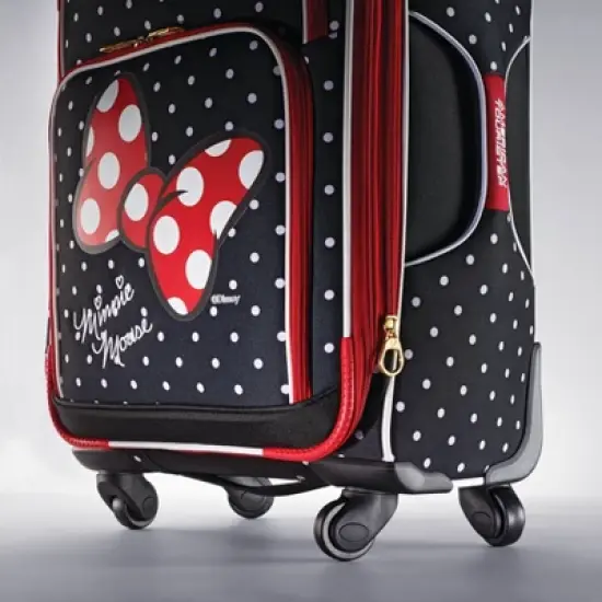 American Tourister Minnie Mouse Red Bow Softside Carry On Spinner Suitcase image {7}