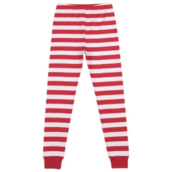 Sweet But Strong Youth Girls Red & White Striped Long Sleeve Shirt & Sleep Pants Set image {3}