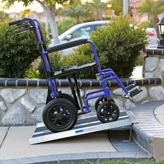 AllCure 3' (36" x 31") Extra Wide Aluminum Foldable Wheelchair Loading Ramp image {2}