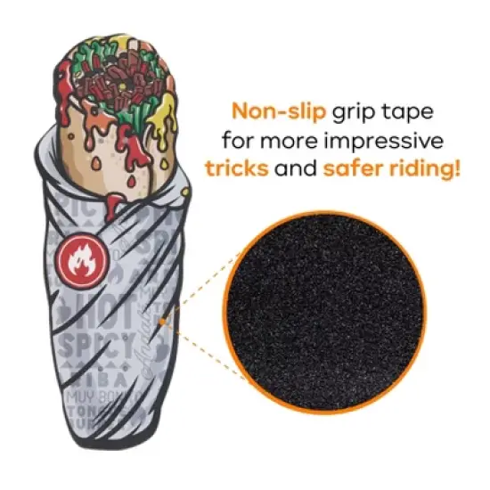 Voyager Burrito Skateboard with Printed Graphic Grip Tape image {2}