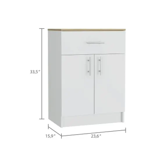 Depot E-Shop Pantry Organizer Cabinet 33" H, One Drawer, Two Interior Shelves, Two Doors image {10}