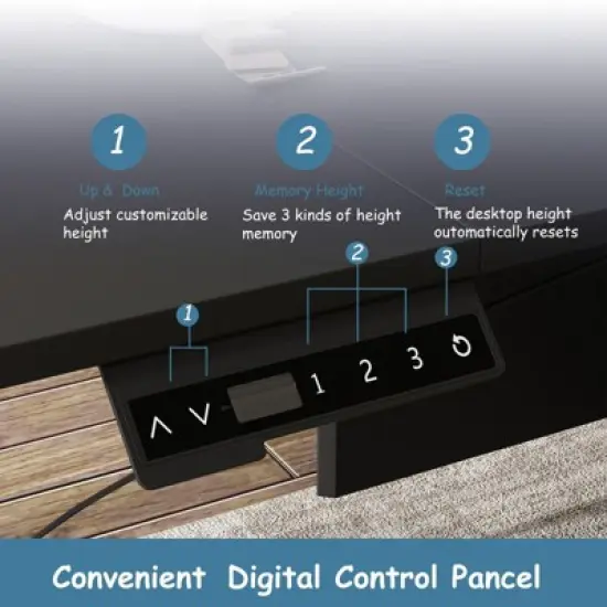 Famapy Gaming Height-Adjustable Desk with Storage & Electric Lift Top,Reversible Left-Right Study/Computer Desk,Sit-Stand Gaming Workstation image {3}