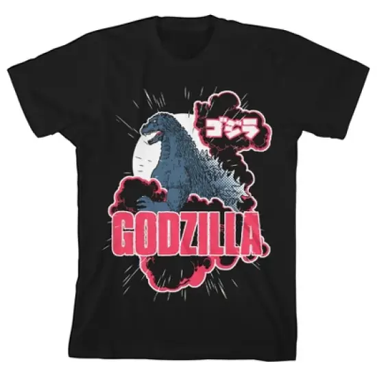 Classic Godzilla Youth Black Graphic Tee image {1}