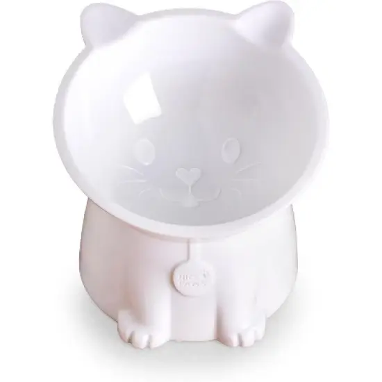 Nice Paws RECYCLED 2PC Plastic Cat Tilt Pet Bowls image {1}
