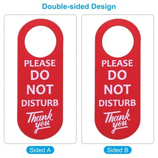 Unique Bargains Waterproof Double-Side Office Home Meeting Door Hanger Sign image {4}