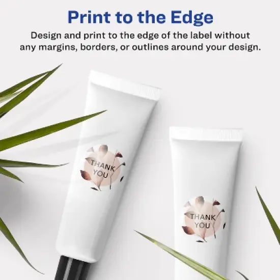 Avery Glossy Clear Round Labels with Sure Feed, .5" diameter image {2}