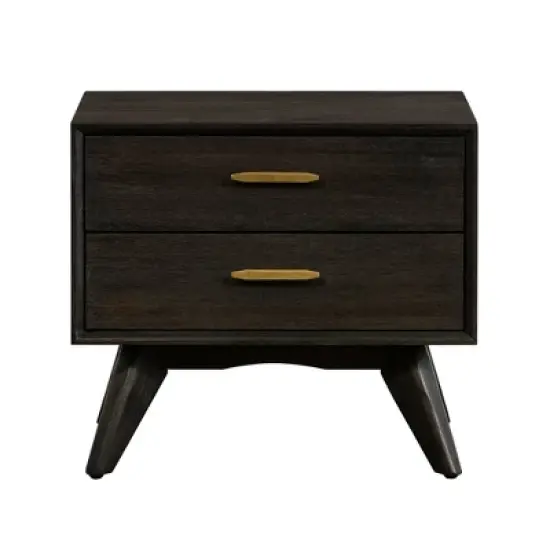 2 Drawer Baly Mid-Century Modern Nightstand - Armen Living image {1}