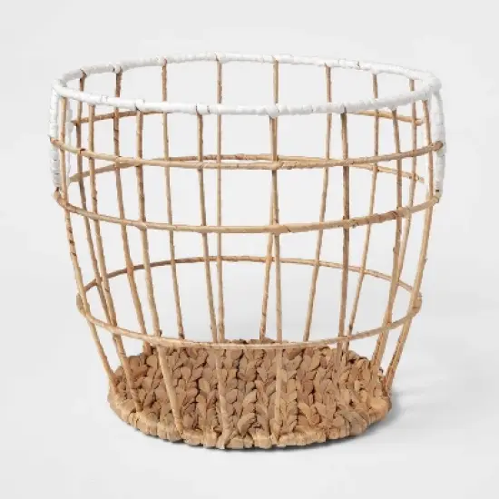 Kids' Woven Basket Natural with White Rim - Pillowfort&trade; image {4}