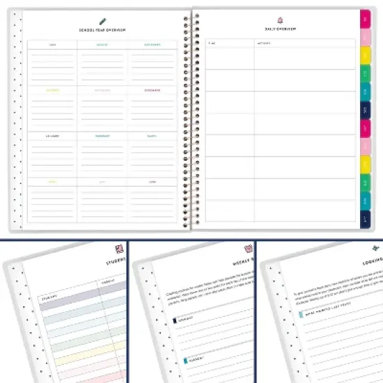 Emily Ley for At-A-Glance 9.25"x11.25" 2025-2026 Weekly/Monthly Happy Stripe Teacher Large Planner, Teacher Supplies image {2}