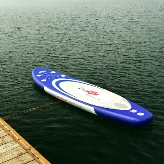 Costway 11' Inflatable Stand up Paddle Board Surfboard SUP W/ Bag Adjustable Paddle Fin image {2}