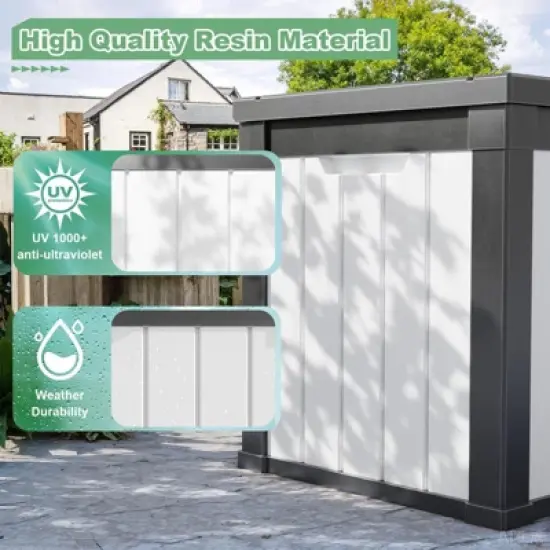 50 Gallon Resin Deck Box, Lockable Waterproof Ourdoor Storage Container for Pool Accessories, Patio and Garden Tools image {2}