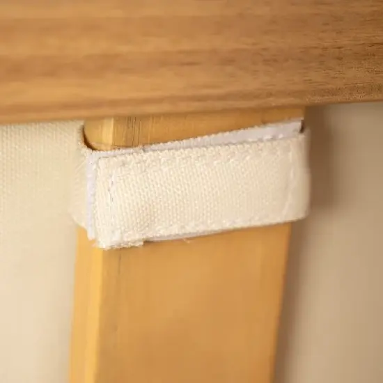 Christopher Knight Home Venteb Patio Slat Design Acacia Wood Upholstered Club Chair, Teak/Beige, Set of 4 image {8}