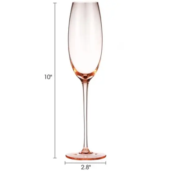 Berkware Elegant Sparkling Colored Champagne Flutes - 7.3oz image {9}