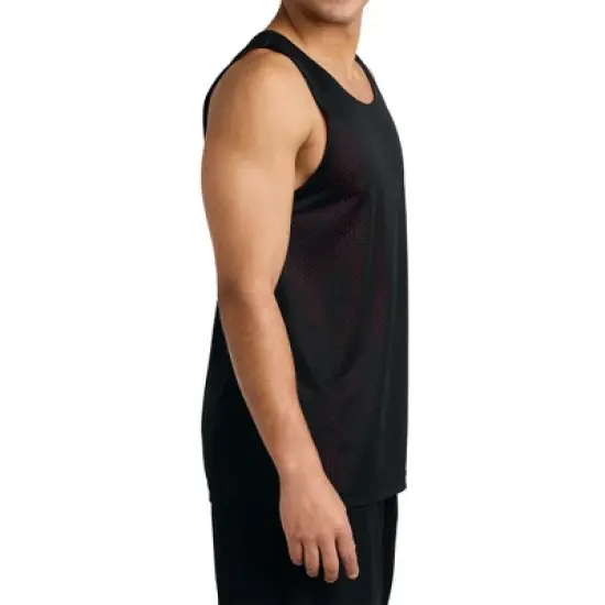 Mafoose Men's PosiCharge Reversible Mesh Moisture-Wicking Double-Layer Tank image {2}