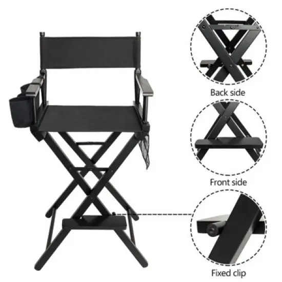 Karl Home Folding Director Chair Black image {3}