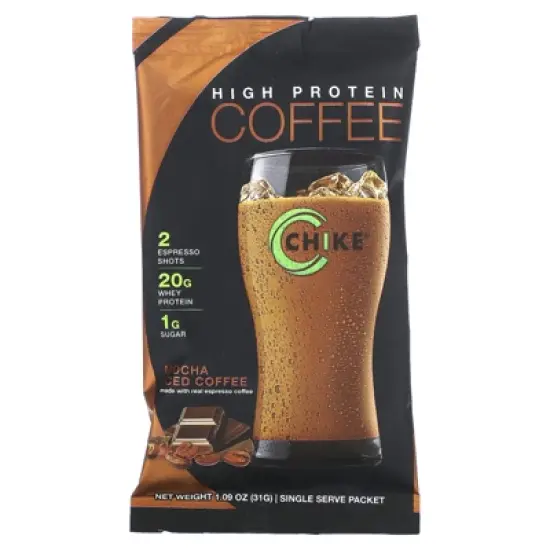Chike Nutrition High Protein Iced Coffee, Mocha, 12 Packets, 1.09 oz (31 g) Each image {2}