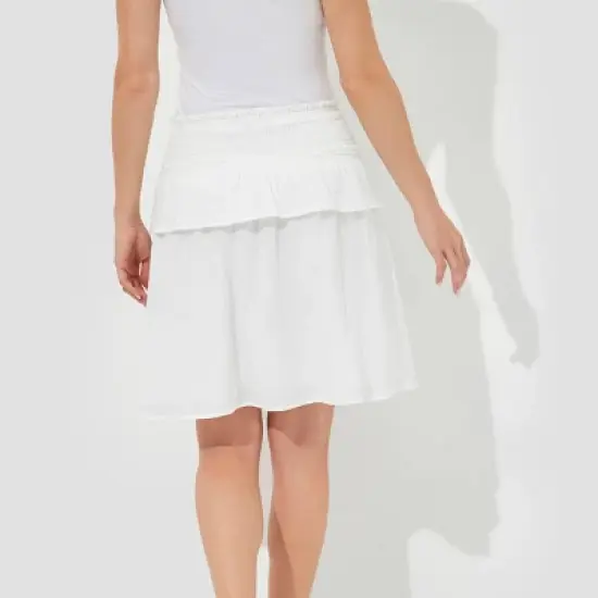 Women's Convertible Smocked Babydoll Top - Wild Fable&trade; White image {3}