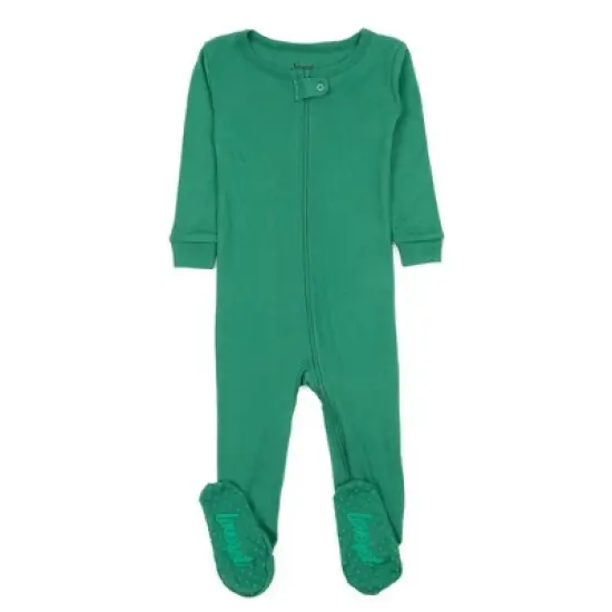 Leveret Toddler Footed Cotton Solid Classic Color Pajamas image {13}