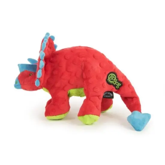 goDog Dinos Frills Squeaker Plush Pet Toy for Dogs & Puppies, Soft & Durable, Tough & Chew Resistant, Reinforced Seams image {5}