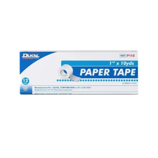 Dukal Paper Tape Roll 1" x 10 Yd, 12 Ct image {1}