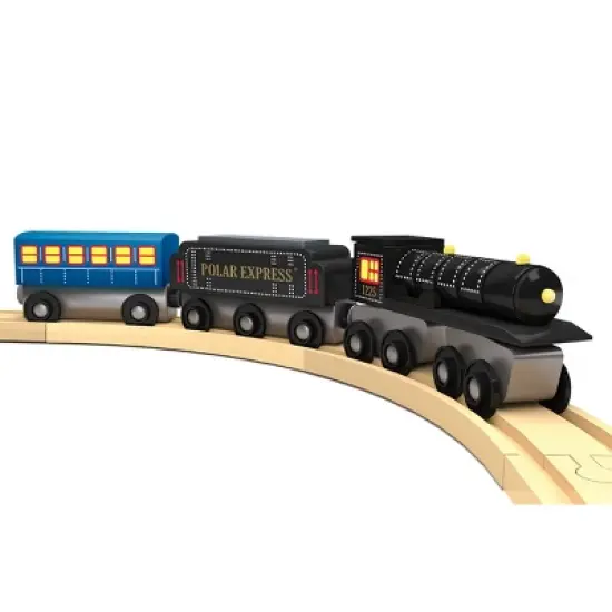 MasterPieces Wood Train Sets - The Polar Express 3 Piece Train Set image {4}