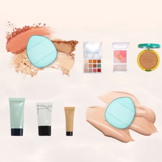 Unique Bargains Fingertip Powder Puff Beauty Makeup Tool 4 Pcs image {5}