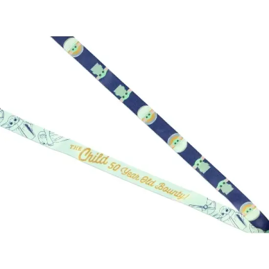 Star Wars The Mandalorian The Child 50 Year Old Bounty Lanyard ID Badge Holder image {2}