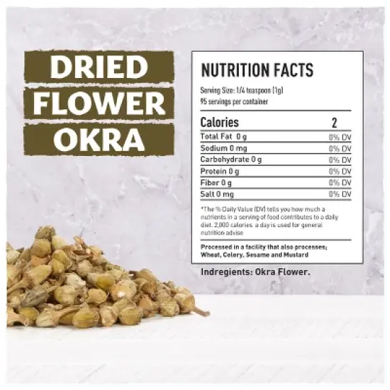 Eastanbul Dried Okra, Dried Ladies' Finger Ocra, Dry Ochro, Bamie AKA Kuru Bamya for Snacks, Stews, Gumbo, 3.4oz image {8}