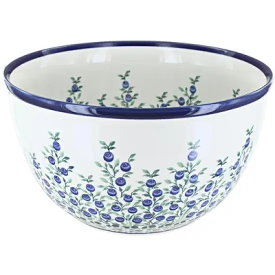 Blue Rose Polish Pottery 986 Zaklady Large Mixing Bowl image {6}