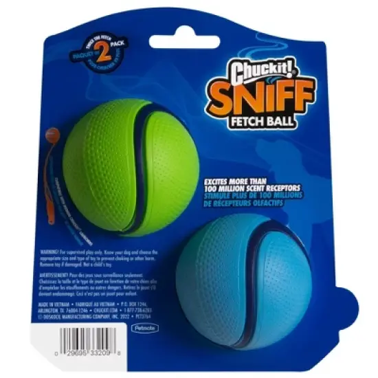 Chuckit! Sniff Fetch Ball Dog Toy - 2pk image {1}