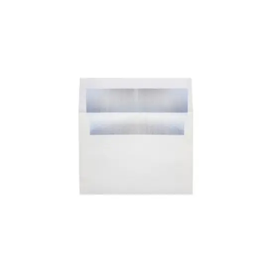 LUX A4 Foil Lined Invitation Envelopes (4 1/4 x 6 1/4) 250/Box White w/Silver LUX Lining image {1}