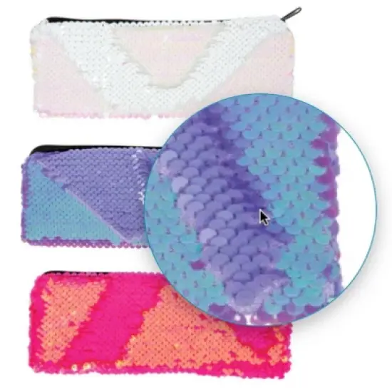 Magical Shimmer! Neon Scales Pencil Pouch (3 Pack) image {4}