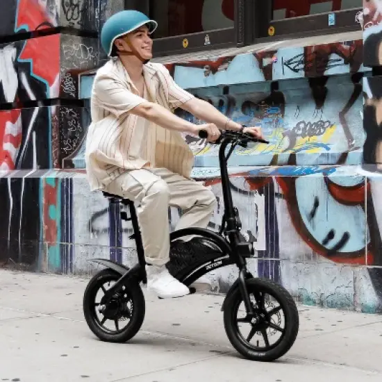 Jetson 14" Bolt Up Step Over Electric Bike - Black image {5}