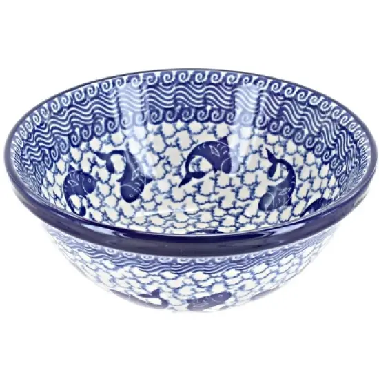 Blue Rose Polish Pottery Ceramika Artystyczna Cereal Bowl image {13}