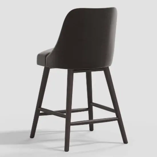 Geller Counter Height Barstool in Shiny Velvet - Threshold&trade; image {4}